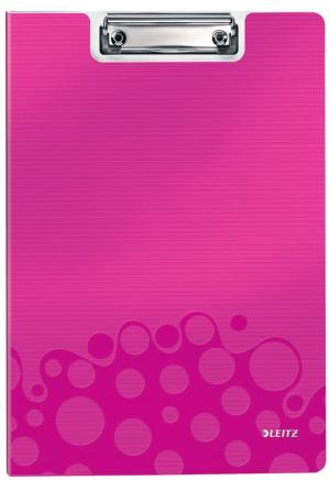 Leitz klemplaat met omslag WOW rozePolyf