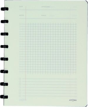 Atoma meetingbook, ft A5, zwart, geruit 5mm