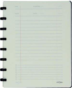 Atoma meetingbook, ft A5, zwart, gelijnd