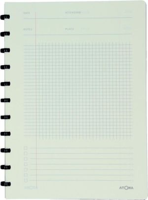 Atoma meetingbook, ft A4, zwart, geruit 5 mm