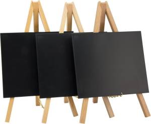 Securit tafelkrijtbord Mini, ft 24 x 15 cm, beuk, pak van 3