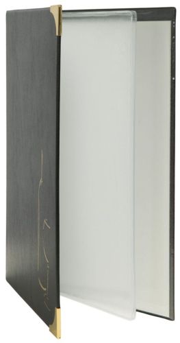 Securit menukaart Basic ft A4, zwart