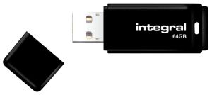 Integral USB 2.0 stick, 64 GB, zwart
