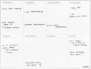 Desq planning magn&eacute;tique hebdomadaire ft 45 X 60 cm