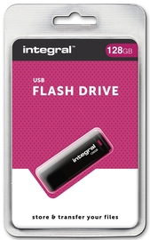 Integral USB 2.0 stick, 128 GB, zwart