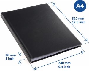 Rillstab showalbum A4 50 tassen, zwart