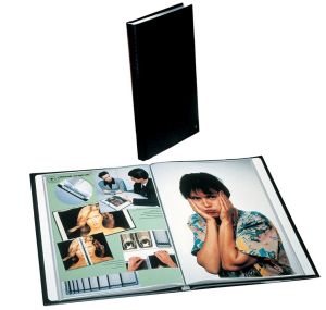 Rillstab showalbum A4 100 tassen, zwart