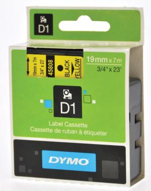 Dymo ruban 6mmx7m noir sur jaune