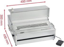 GBC elektrische inbindmachine Magnapunch Elite, met voetpedaal