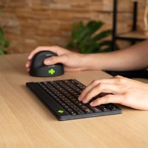 R-Go Compact Break ergonomisch Bluetooth toetsenbord, qwerty, zwart