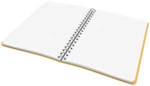 Leitz Cosy notitieboek met spiraalbinding, voor ft B5, gelijnd, geel
