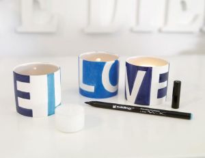 Edding brushpen Porcelein Cool, assortiment, set van 6