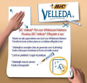 Bic zelfklevende rollen (whiteboard vellen) Velled ft 45 x 50 cm