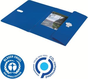 Leitz Recycle klepmap, uit PP, ft A4, blauw