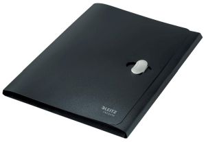 Leitz Recycle elastomap met 3 kleppen, uit PP, ft A4, zwart