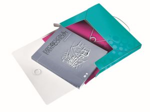 Leitz WOW elastobox ft A4, ijsblauw