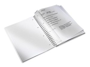 Leitz WOW schrift ft A4, gelijnd, roze