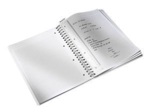 Leitz WOW schrift ft A4, geruit 5 mm, ijsblauw