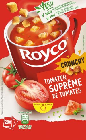 Royco Minute Soup tomatensupr&ecirc;me met croutons, pak van 20 zakjes