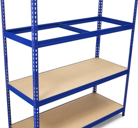 Avasco &eacute;tag&egrave;re Robus 400, ft 180 x 180 x 60 cm, 4 tablettes, en m&eacute;tal,  bleu
