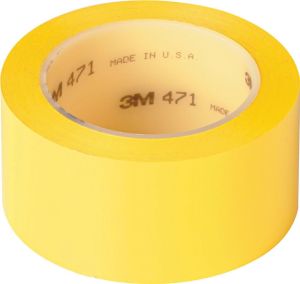 3M Vinyl tape 471, ft 50 mm x 33 m, geel