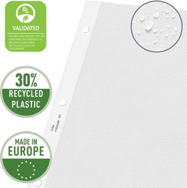 Leitz Premium Showtas A4 geopend, boven en links, 30% gerecycleerd plastic, pak van 100 stuks