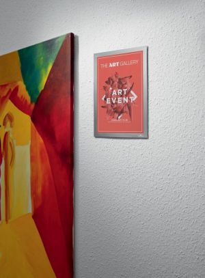 Durable Duraframe Wallpaper zelfklevend kader formaat A4, zilver