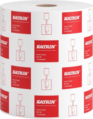 Katrin essuie-mains sur rouleau, 1 pli, syst&egrave;me M, paquet de 6 rouleaux