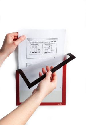 Durable Duraframe magnetisch kader, ft A4, rood, pak van 5 stuks