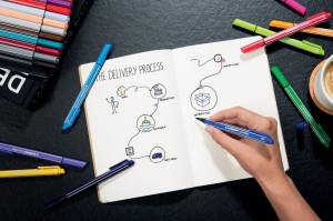 STABILO pointMax schrijfstift, 0,8 mm, etui van 4 stuks in geassorteerde standaard kleuren