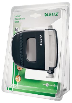 Leitz Nexxt perforator, 30 blad, zwart, op blister