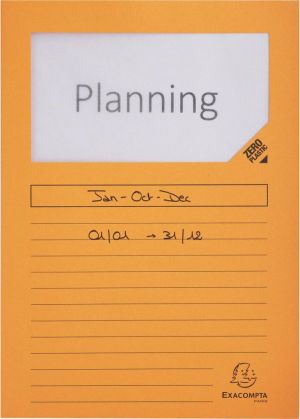 Exacompta pochette coin &agrave; fen&ecirc;tre Forever, paquet de 100 pi&egrave;ces, orange