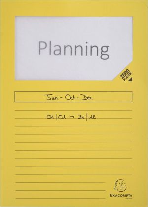 Exacompta pochette coin &agrave; fen&ecirc;tre Forever, paquet de 100 pi&egrave;ces, jaune