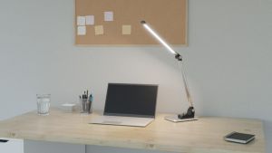 Hansa lampe de bureau Breeze, LED, argent