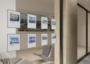 Durable infohoes A4 met statische bevestiging, pak van 5 stuks, grafiet