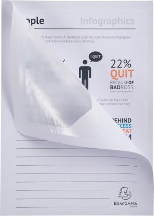 Exacompta L-map Forever, voor ft A4, pak van 25 stuks, wit