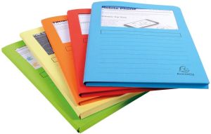 Exacompta L-map Super met balg, voor ft A4, pak van 50 stuks, geassorteerde kleuren