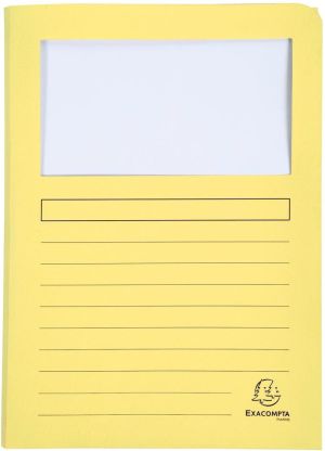 Exacompta L-map Super met balg, voor ft A4, pak van 50 stuks, geassorteerde kleuren