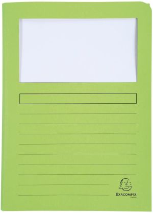 Exacompta L-map Super met balg, voor ft A4, pak van 50 stuks, geassorteerde kleuren