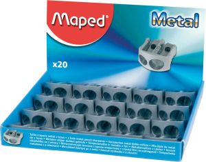Maped potloodslijper Classic, 2 gaats, uit metaal
