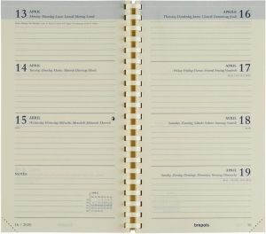 Brepols agenda Interplan Genova 6 langues, bleu 2026