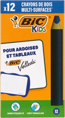 Bic Kids potlood voor whiteboards Multisurface, blauw, doos van 12 stuks