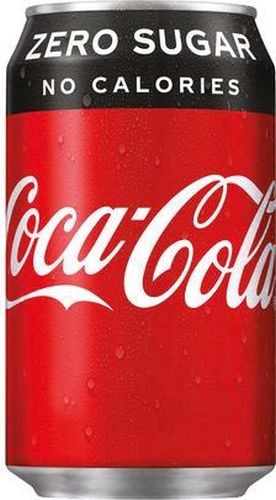 Coca-Cola Zero frisdrank, fat blik van 33 cl, pak van 24 stuks