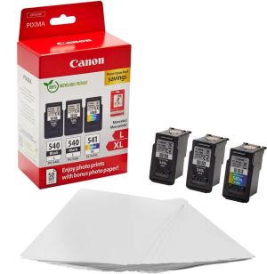 Canon photo value pack 2 x PG-540L + 1 x CL-541XL, 300 - 400 pagina's, OEM 5224B015, 4 kleuren