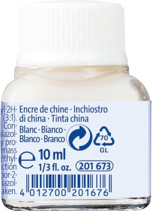 Pelikan Oost-Indische inkt wit, flesje van 10 ml