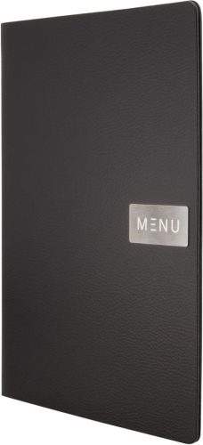 Securit Menukaart leather Raw, ft A4, zwart