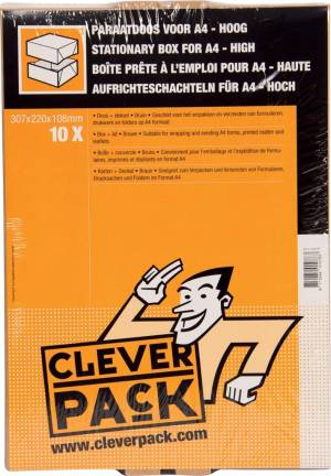 Cleverpack opbergdoos A4, ft 307 x 220 x 108 mm, pak van 10 stuks