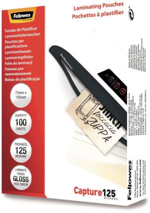 Fellowes lamineerhoes Capture125 ft 75 x 105 mm, 250 micron (2 x 125 micron), pak van 100 stuks