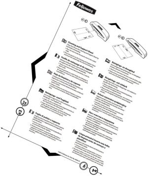Fellowes carrier en schoonmaakset, ft A4, pak van 10 stuks