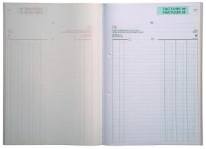 Exacompta facturier, ft 29,7x21 cm, bilingue, dupli (50 x 2 feuilles)